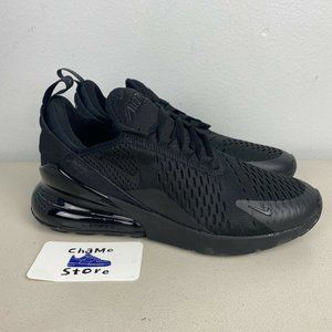 Nike Air Max 270 GS Size 7Y Women’s 8.5 Triple Black BQ5776 001 Brand New